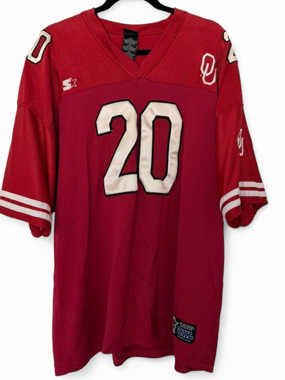 Vintage Y2K Starter University of Oklahoma Sooners football jersey size 2XL